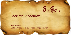 Bosits Zsombor névjegykártya
